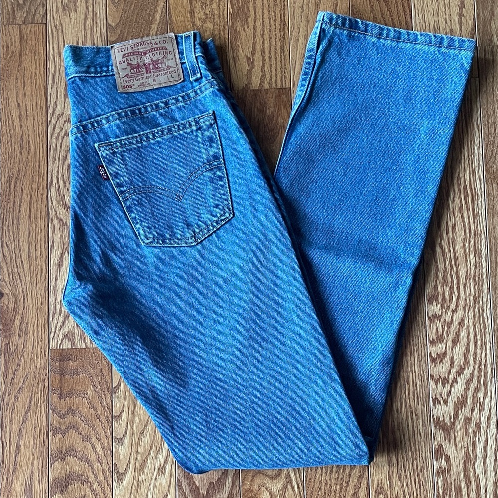Women’s 505 Levi's Slim Fit Straight Leg Blue Jeans